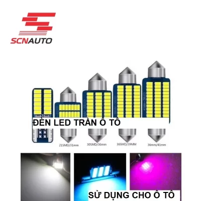 Bóng Đèn Led Trần ô tô Xe Hơi - Bóng Đèn Biển Số Xe DC12-14（V） - 1.5W Siêu Sáng Đủ Kích Thước